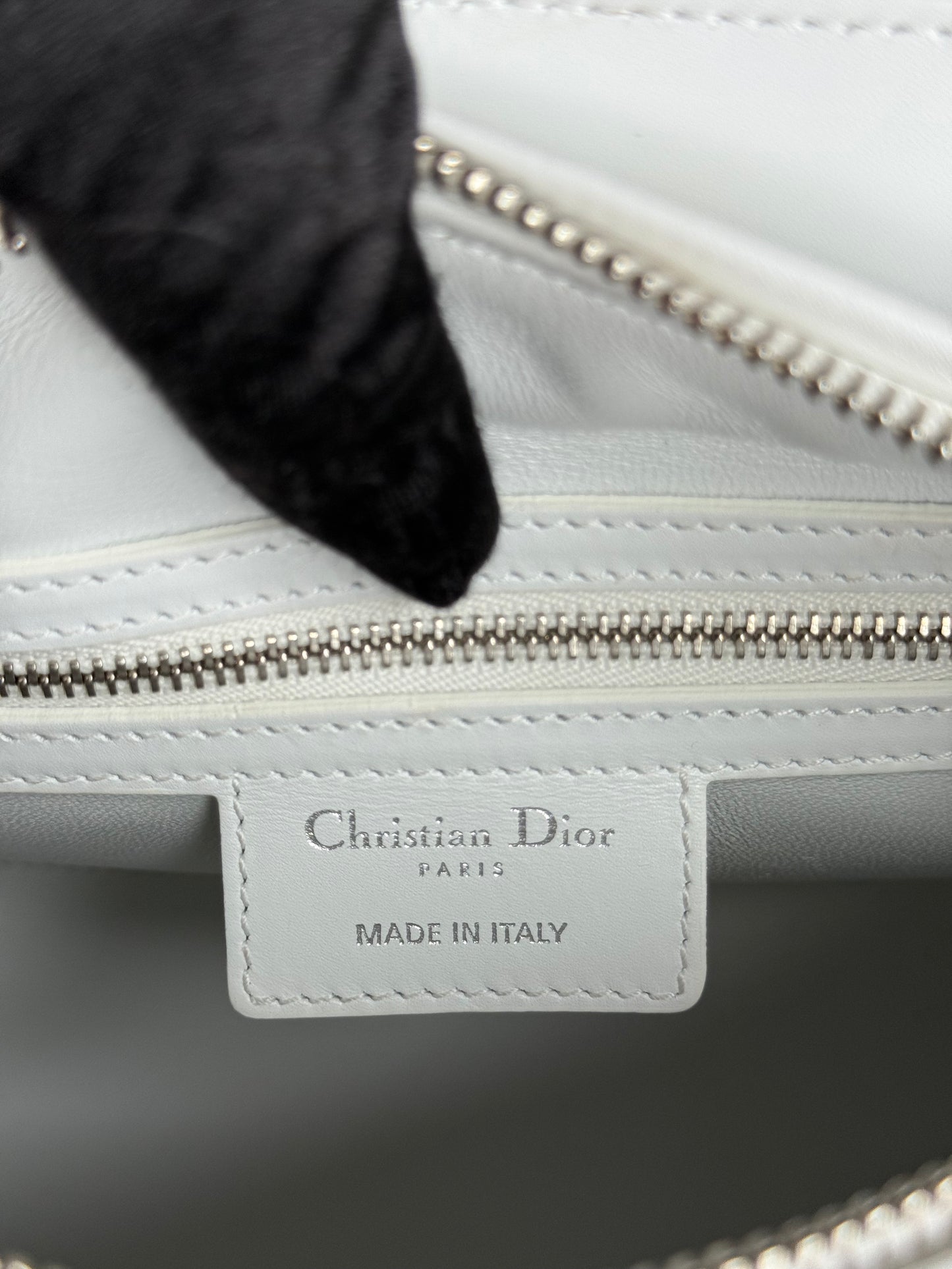 Christian Dior Limited Edition Medium Lady Dior White Patch Embellished