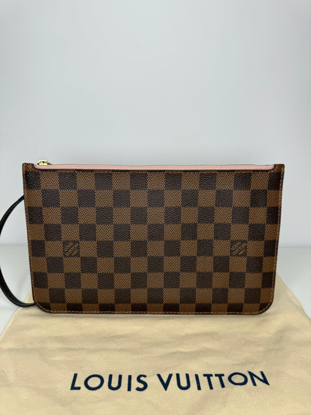 Louis Vuitton Neverfull Pochette Damier Ebene Canvas