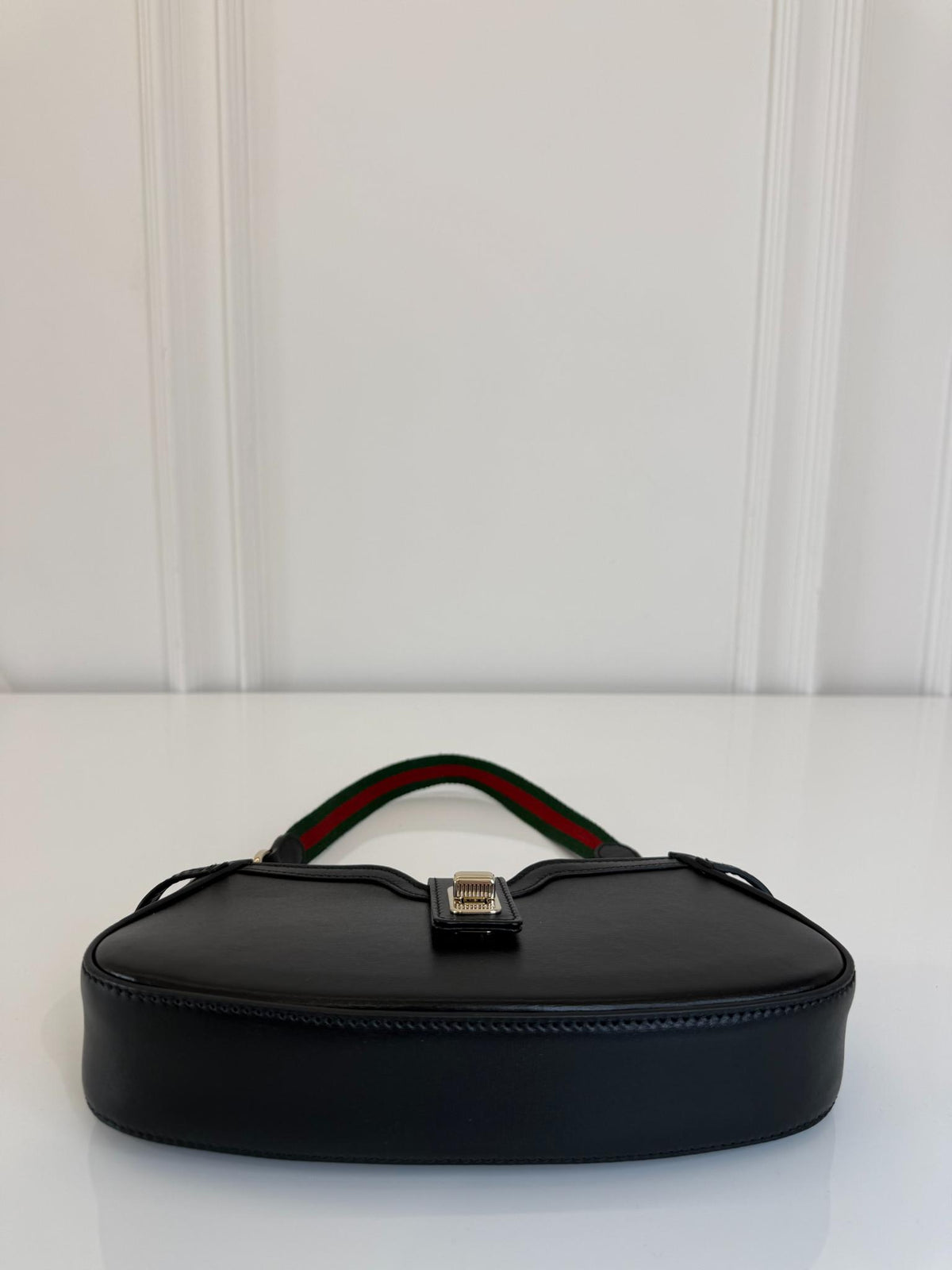 Gucci Moon Side Mini Leather Shoulder Bag Black