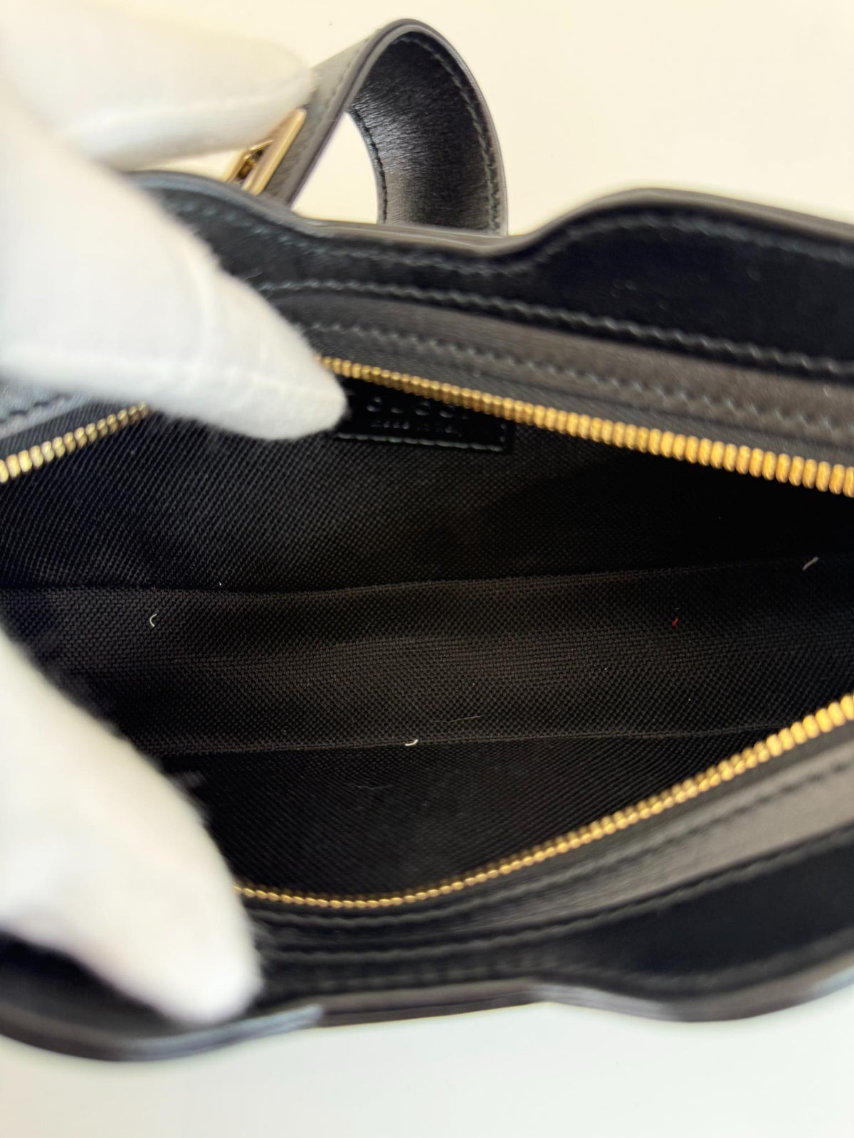 Gucci Moon Side Mini Leather Shoulder Bag Black
