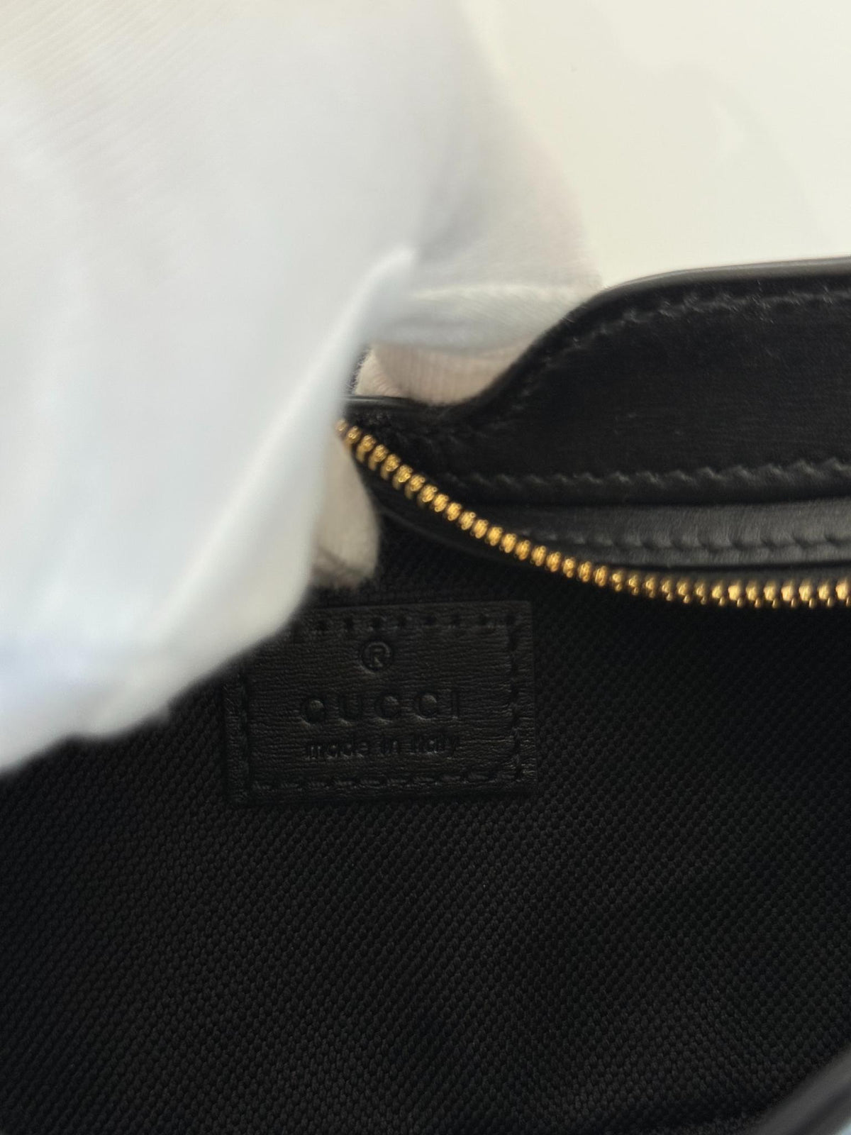 Gucci Moon Side Mini Leather Shoulder Bag Black