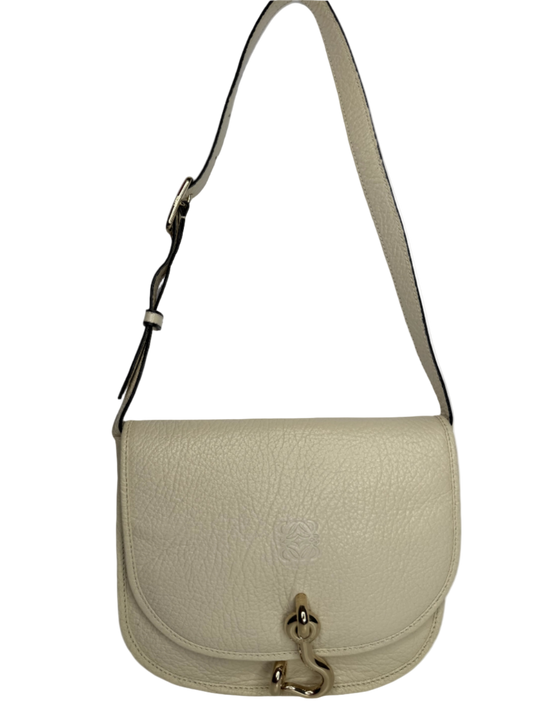 Loewe Amberley Small Satchel Ivory Crossbody Bag
