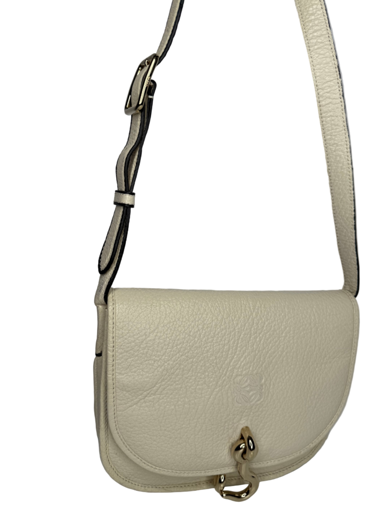 Loewe Amberley Small Satchel Ivory Crossbody Bag