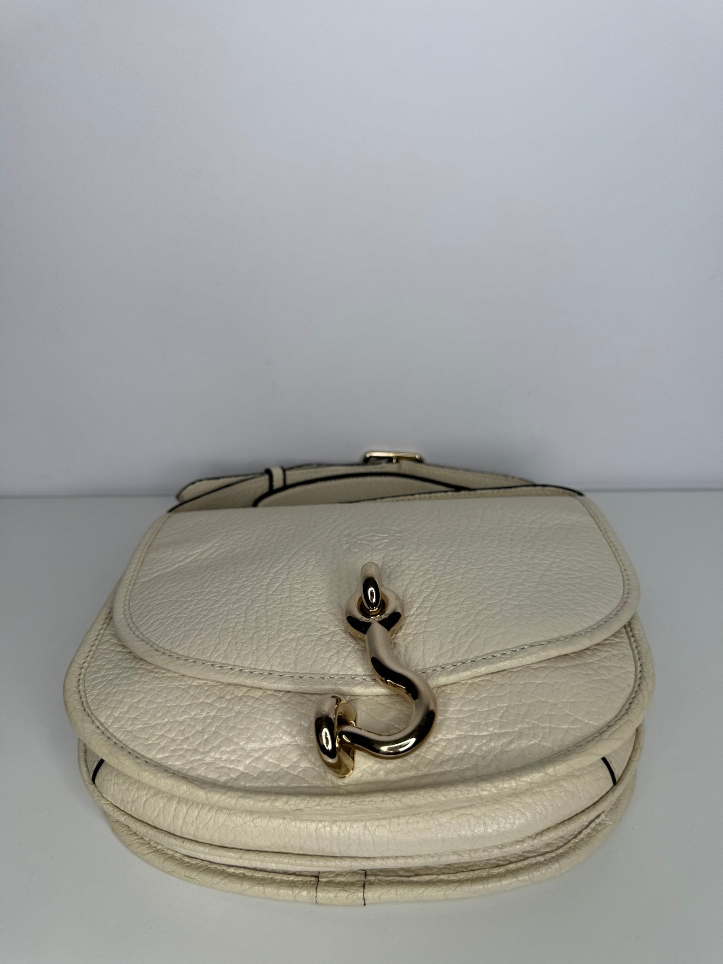 Loewe Amberley Small Satchel Ivory Crossbody Bag