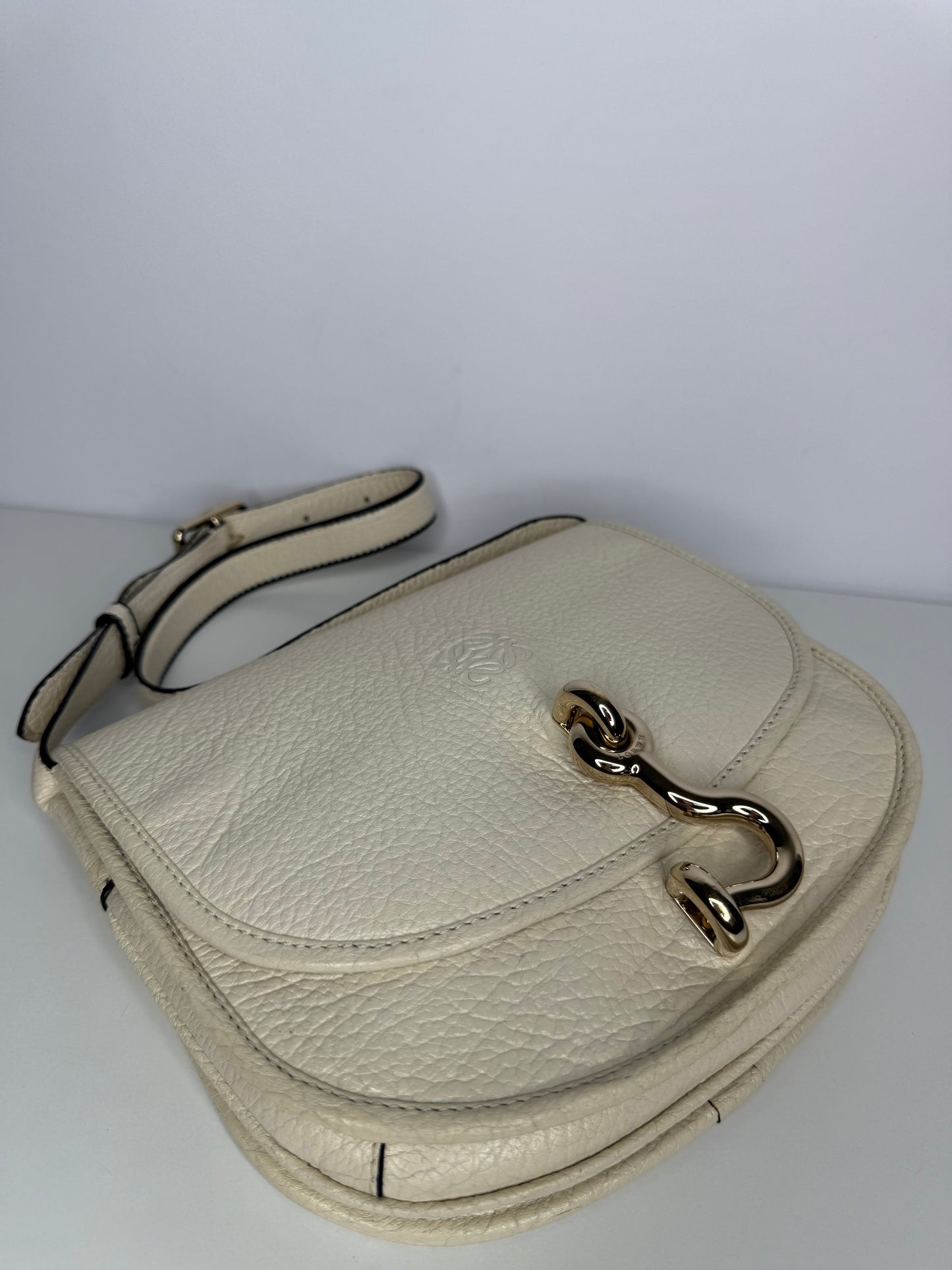 Loewe Amberley Small Satchel Ivory Crossbody Bag