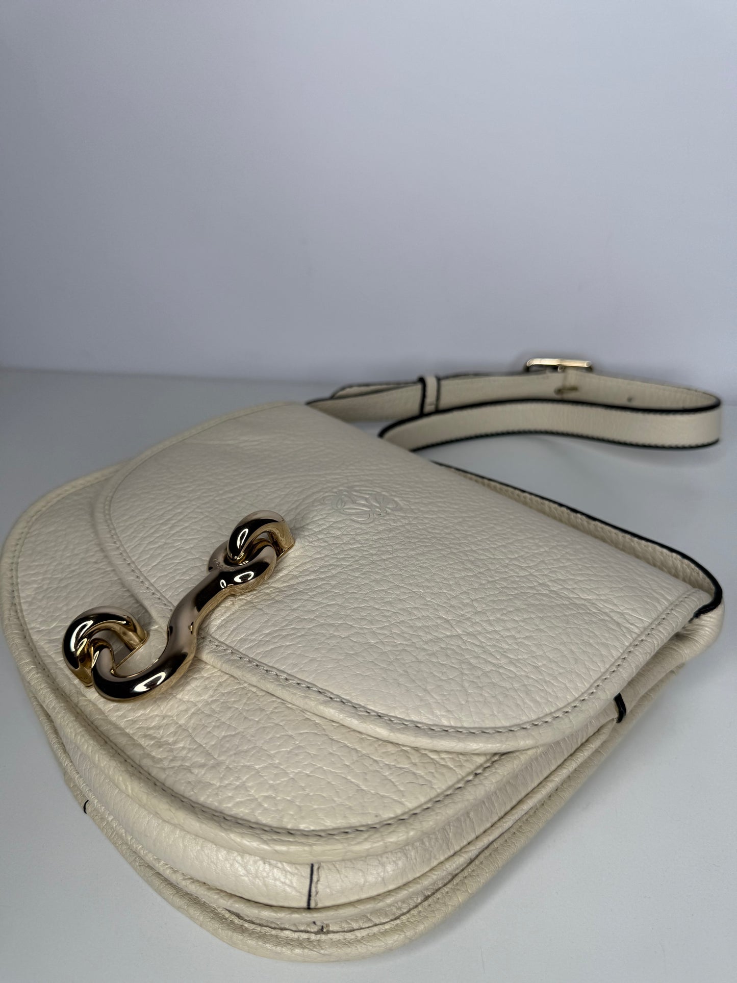 Loewe Amberley Small Satchel Ivory Crossbody Bag