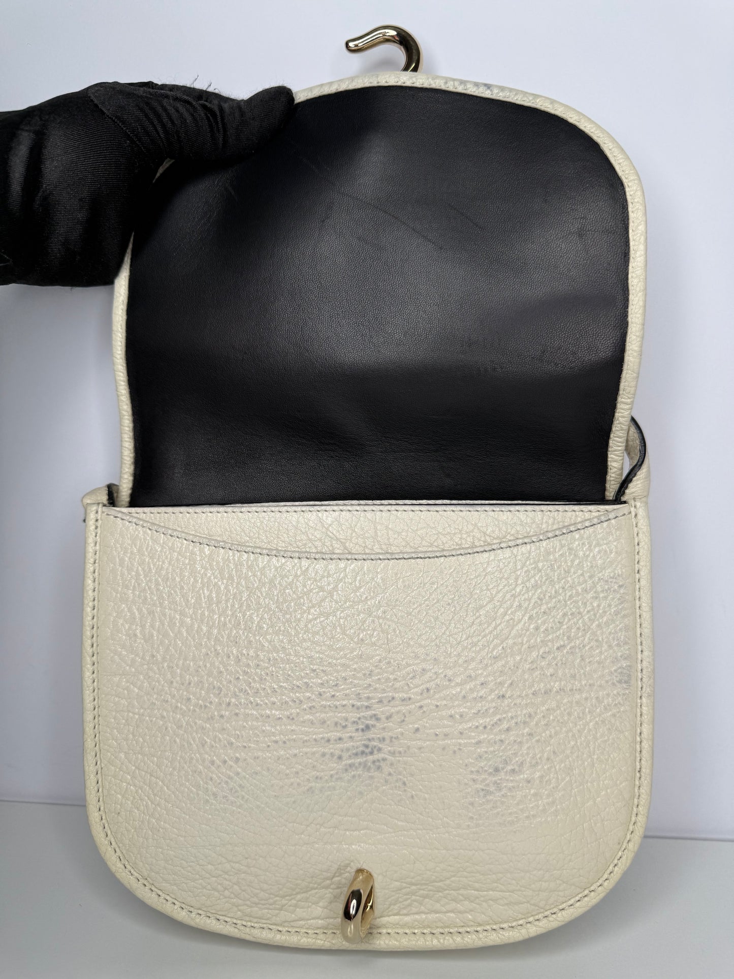 Loewe Amberley Small Satchel Ivory Crossbody Bag