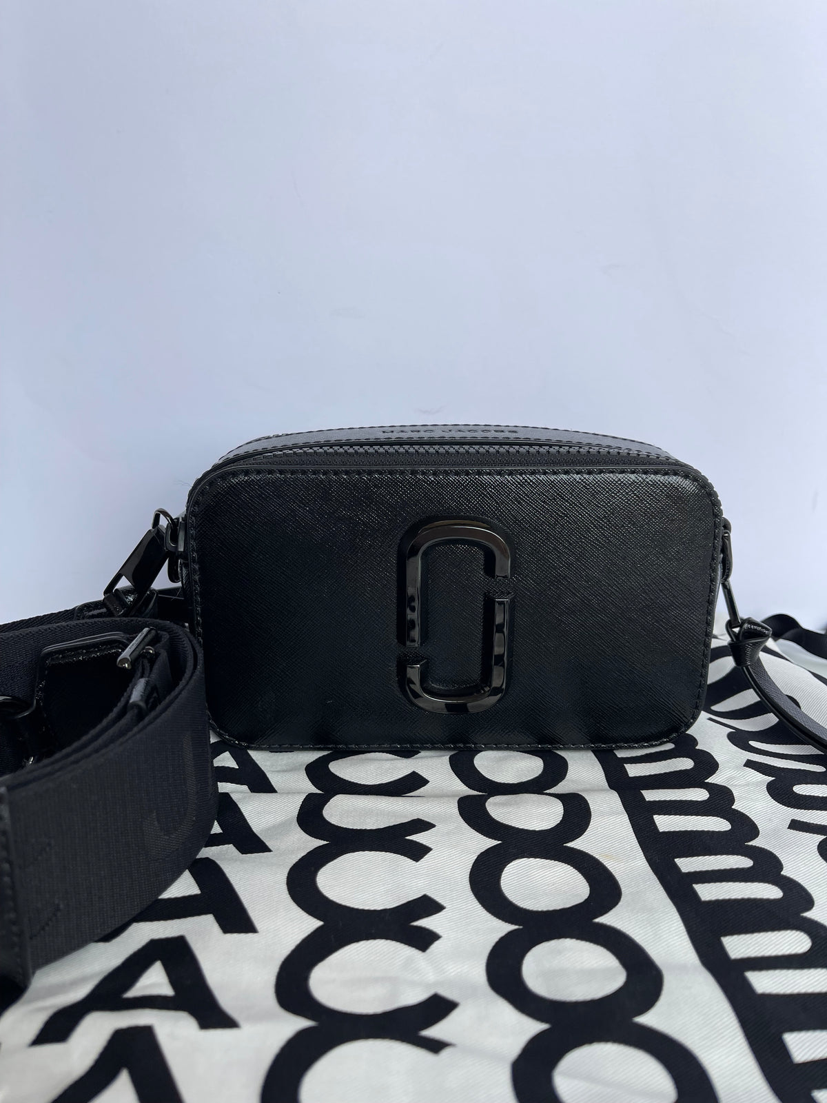 Marc Jacobs Snapshot Black Leather Crossbody Bag