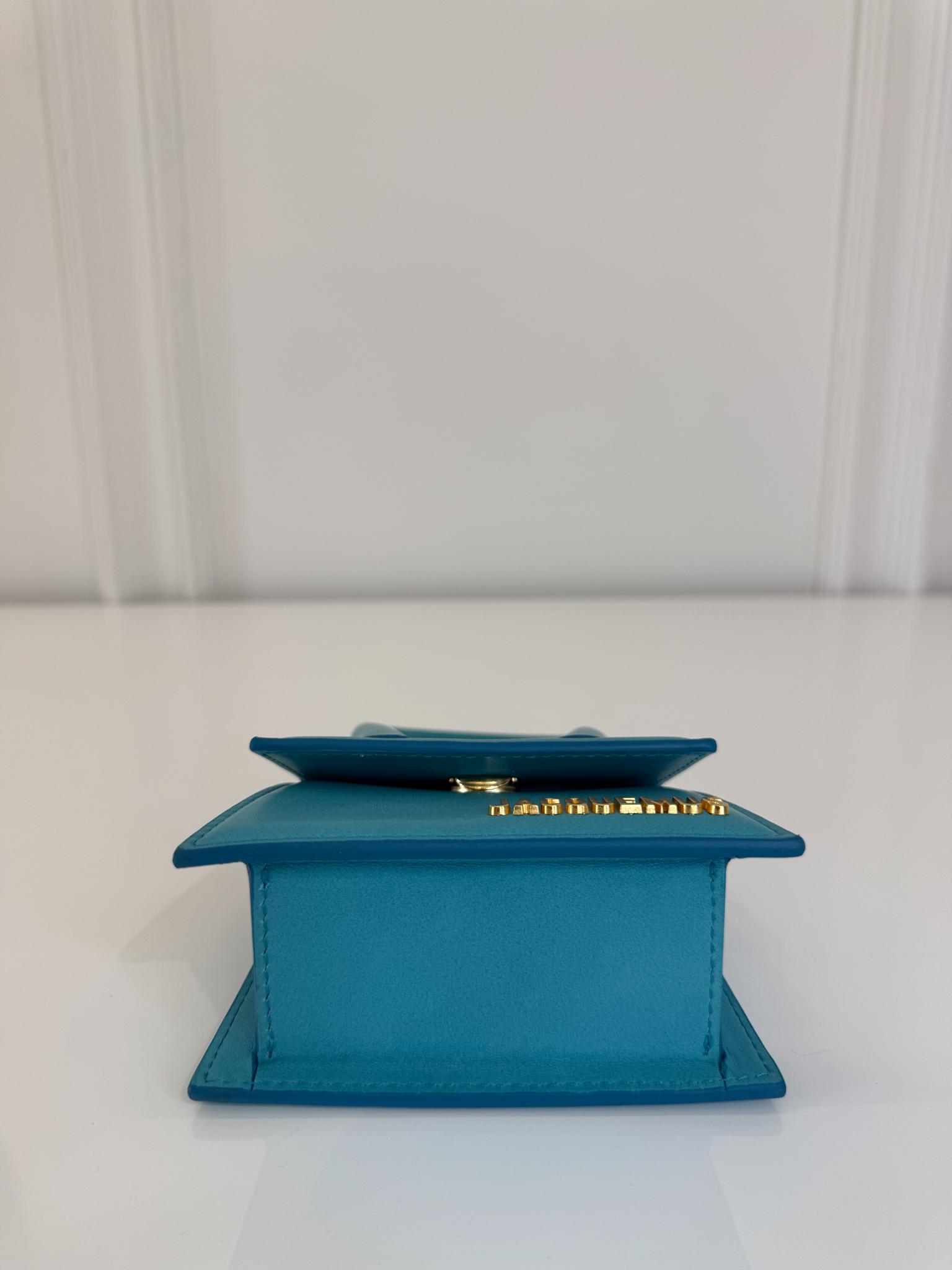 Jacquemus Le Chiquito Mini Turquoise Leather Bag