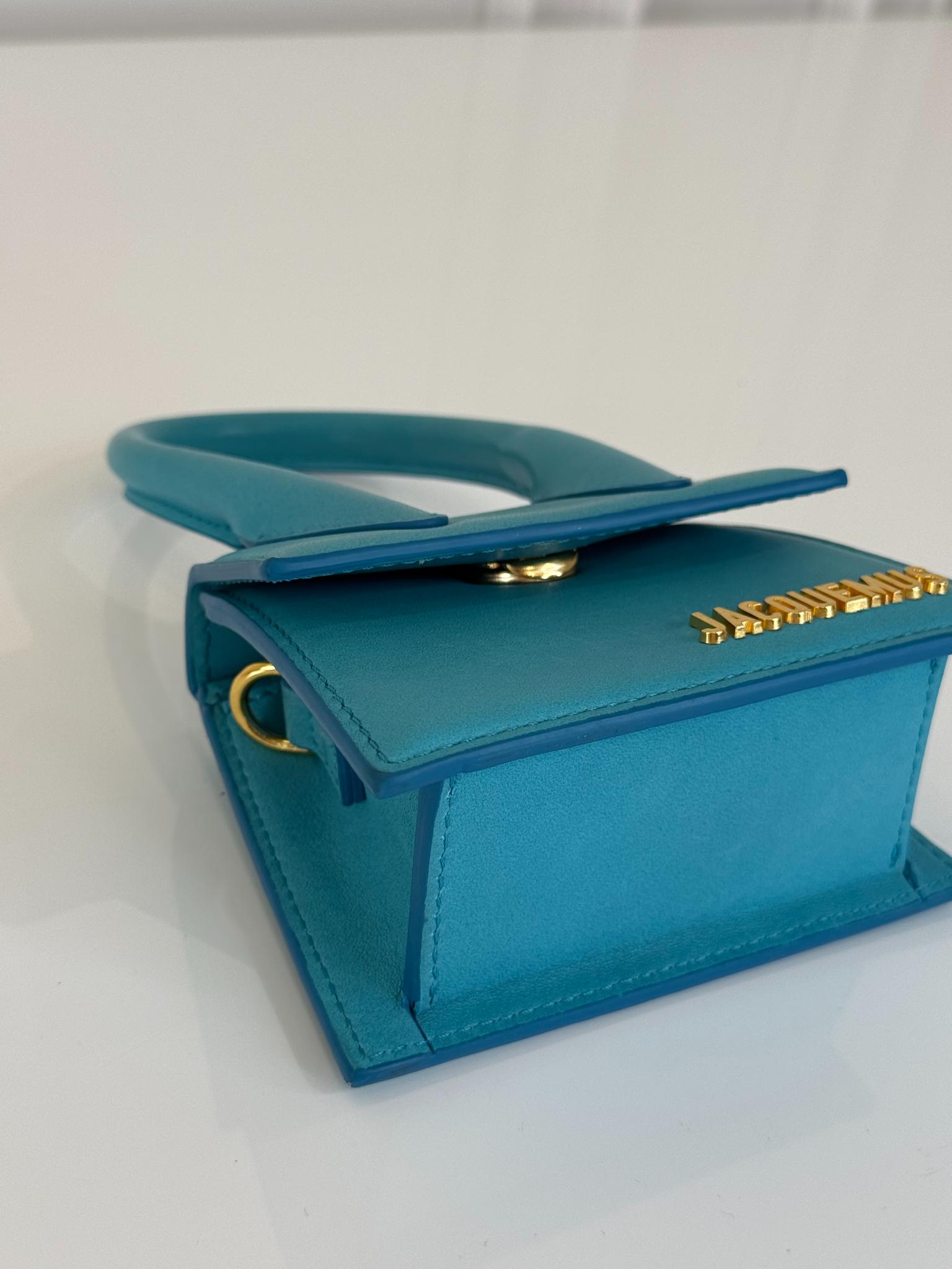 Jacquemus Le Chiquito Mini Turquoise Leather Bag