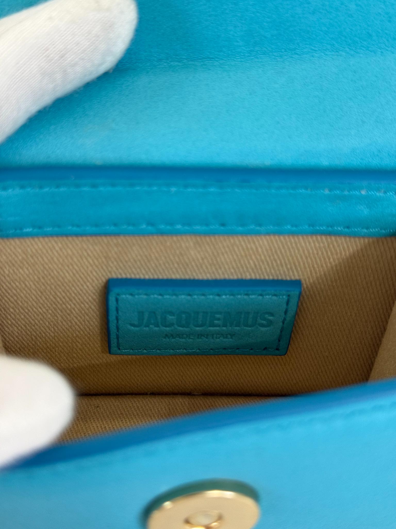 Jacquemus Le Chiquito Mini Turquoise Leather Bag