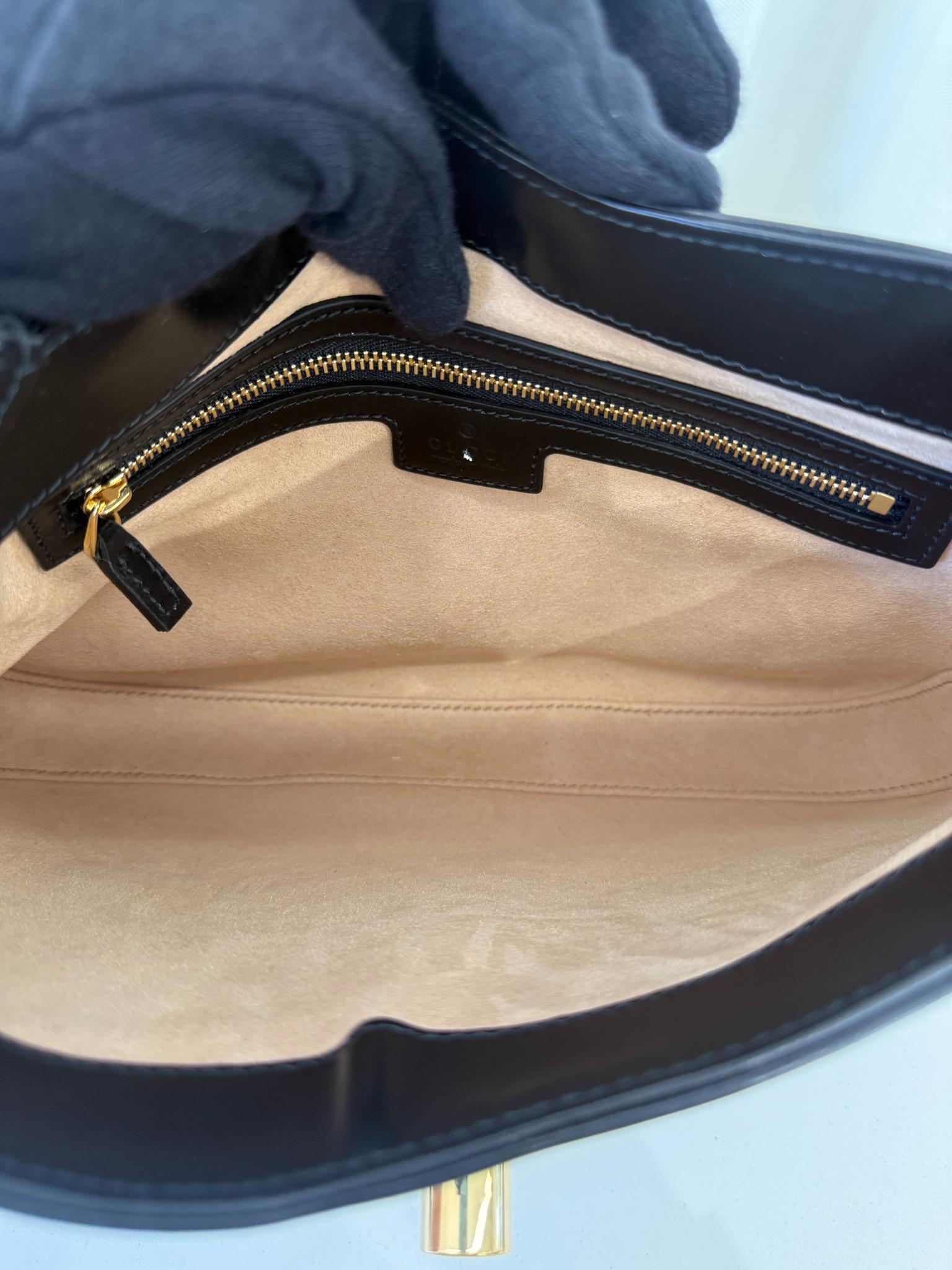Gucci Jackie 1961 Black Smooth Leather Small Shoulder Bag