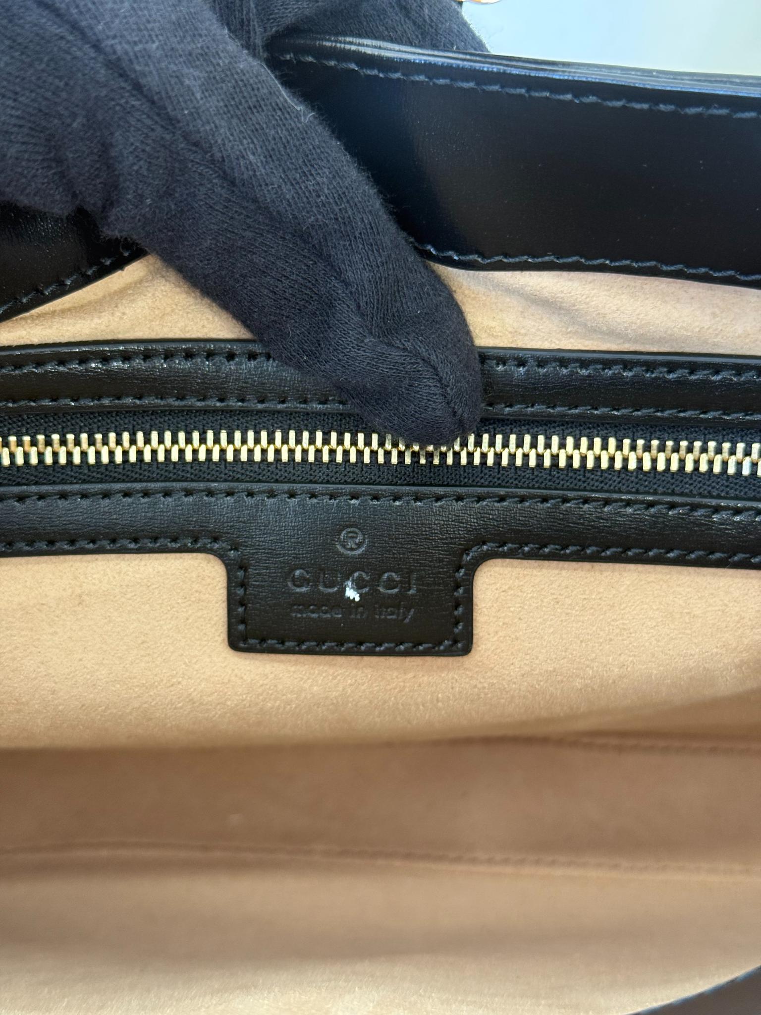 Gucci Jackie 1961 Black Smooth Leather Small Shoulder Bag