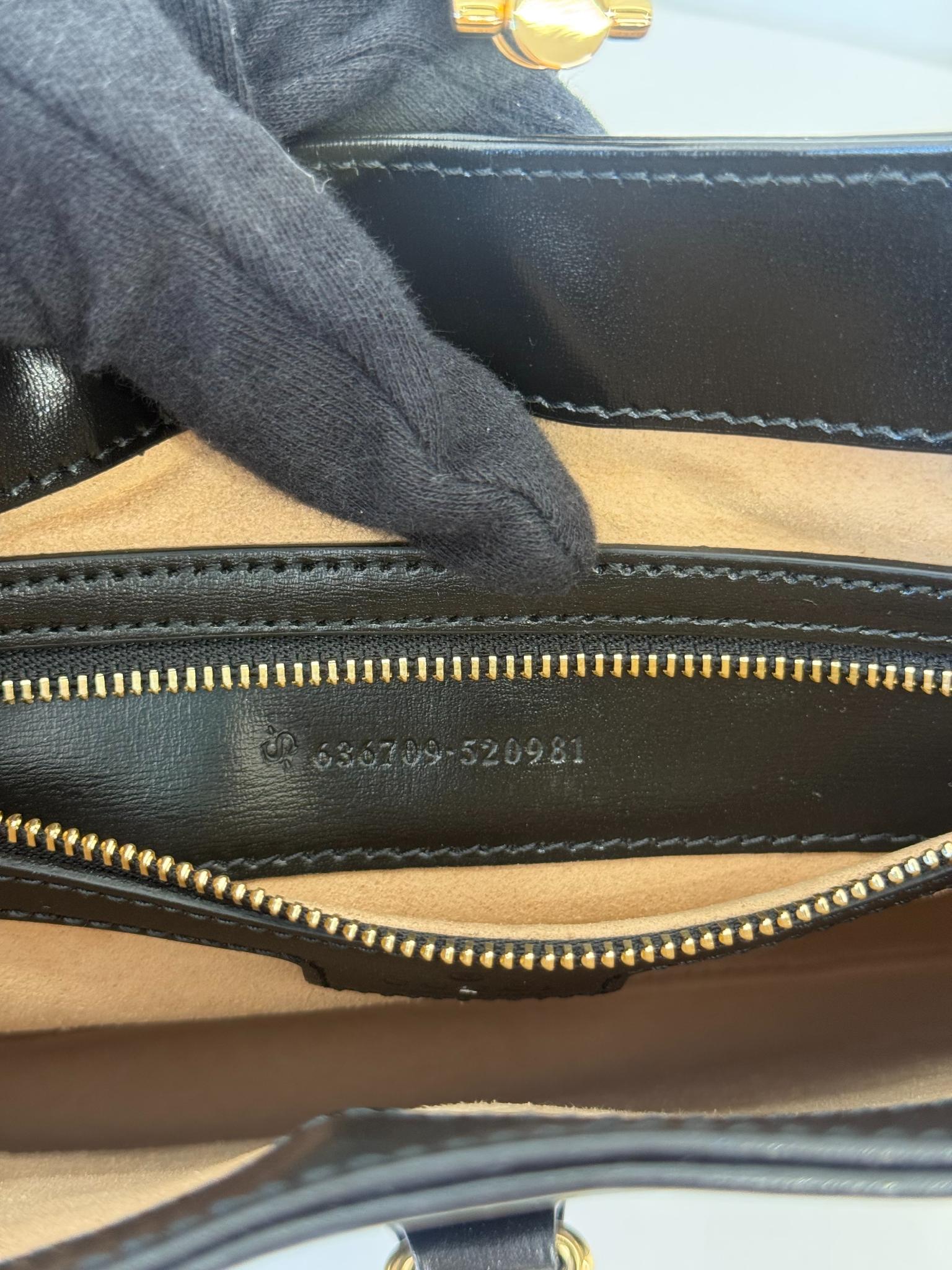 Gucci Jackie 1961 Black Smooth Leather Small Shoulder Bag