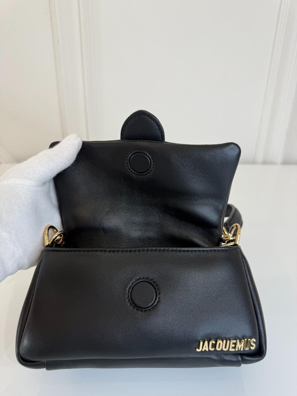 Jacquemus Le Petit Bambimou Black Padded Leather Shoulder Bag
