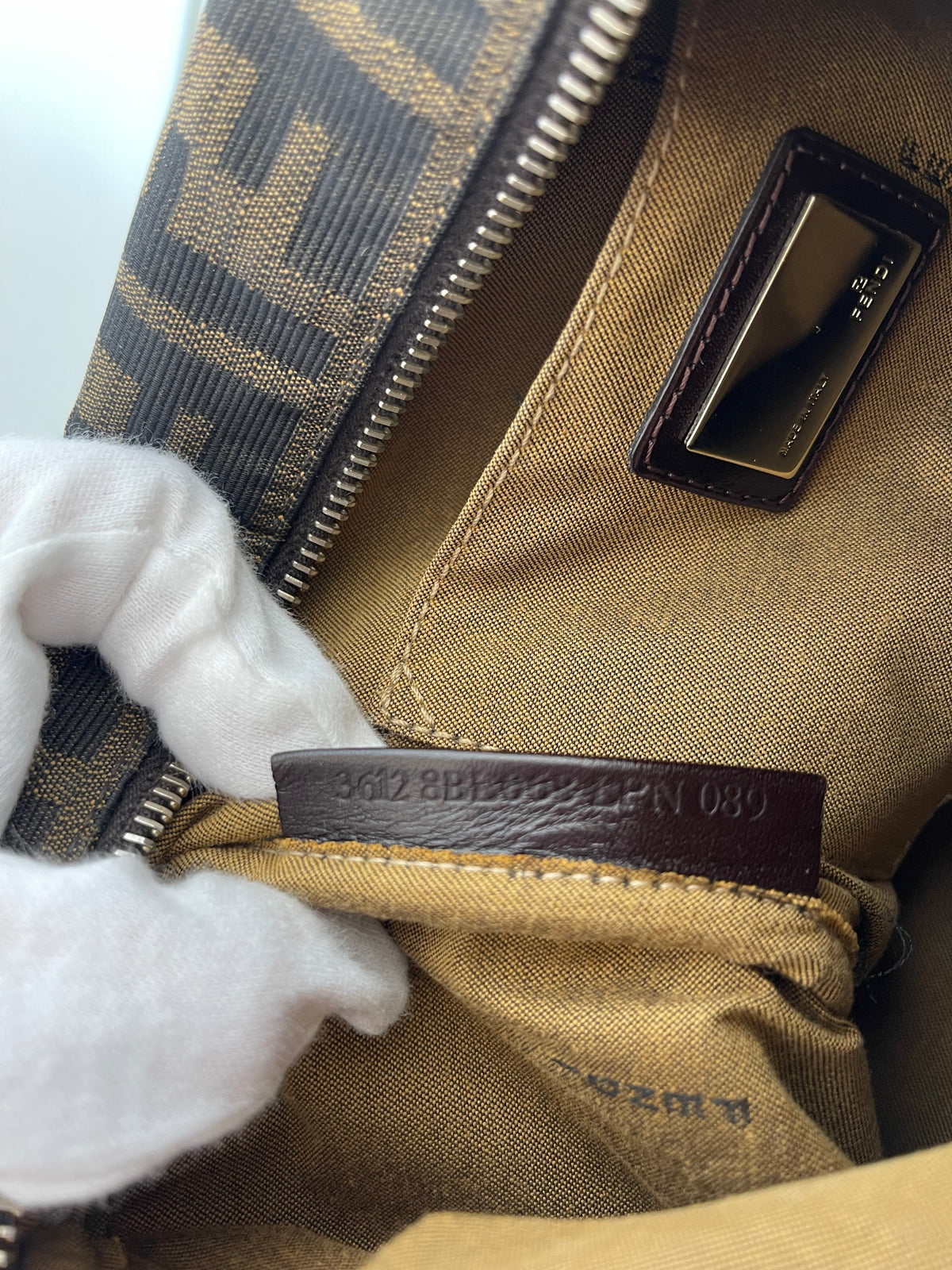 Fendi Jacquard FF Zucca Boston Bag