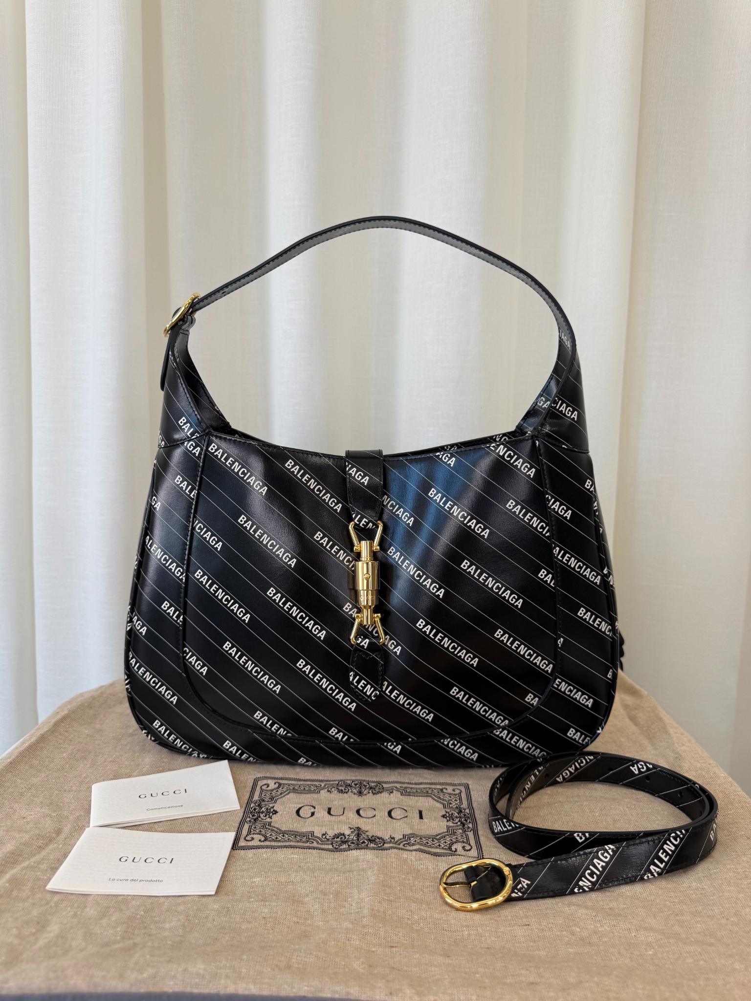 Gucci x Balenciaga Medium "The Hacker Project" Jackie 1961 Hobo Bag
