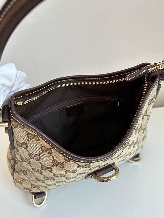Gucci Abbey D Ring Monogram Hobo Bag