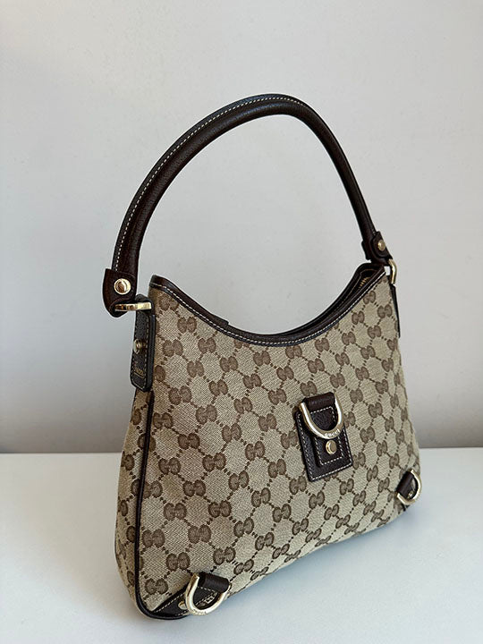 Gucci Abbey D Ring Monogram Hobo Bag