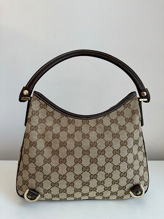 Gucci Abbey D Ring Monogram Hobo Bag