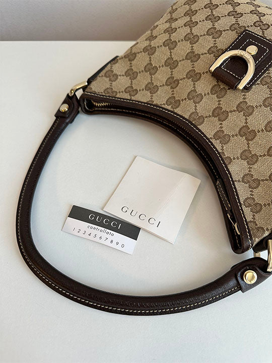 Gucci Abbey D Ring Monogram Hobo Bag