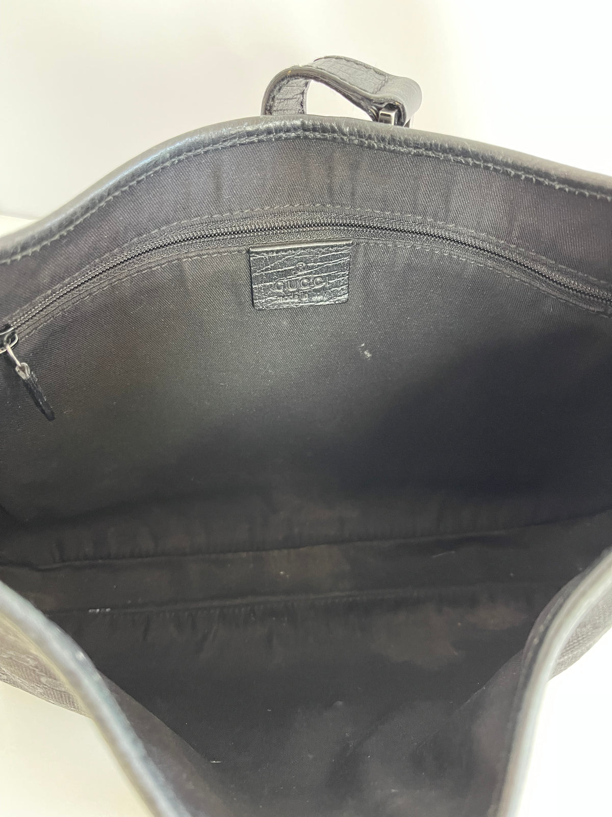 Gucci Jackie Black GG Canvas Bag