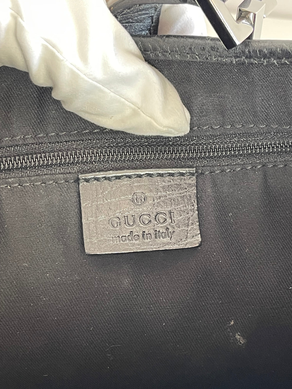 Gucci Jackie Black GG Canvas Bag