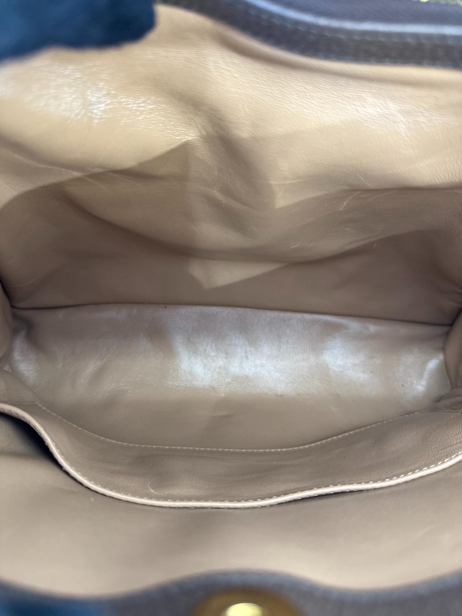 Gucci Beige/Ebony GG Jumbo Canvas/Leather Large Diana Tote Bag