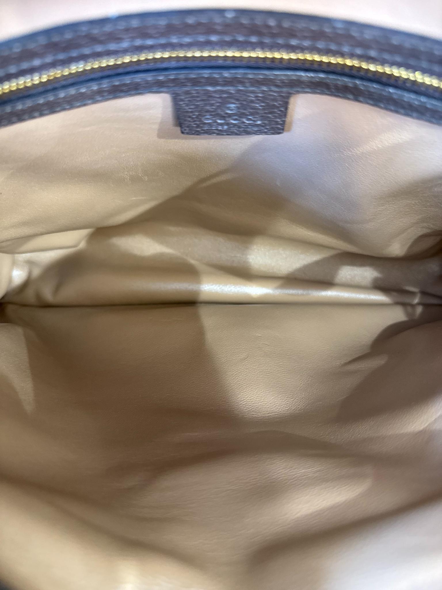 Gucci Beige/Ebony GG Jumbo Canvas/Leather Large Diana Tote Bag