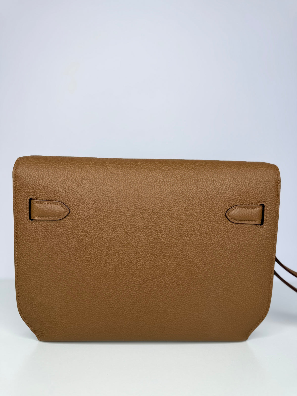 Hermès Kelly Depeches 25 Alezan Togo Leather Pouch Palladium Hardware