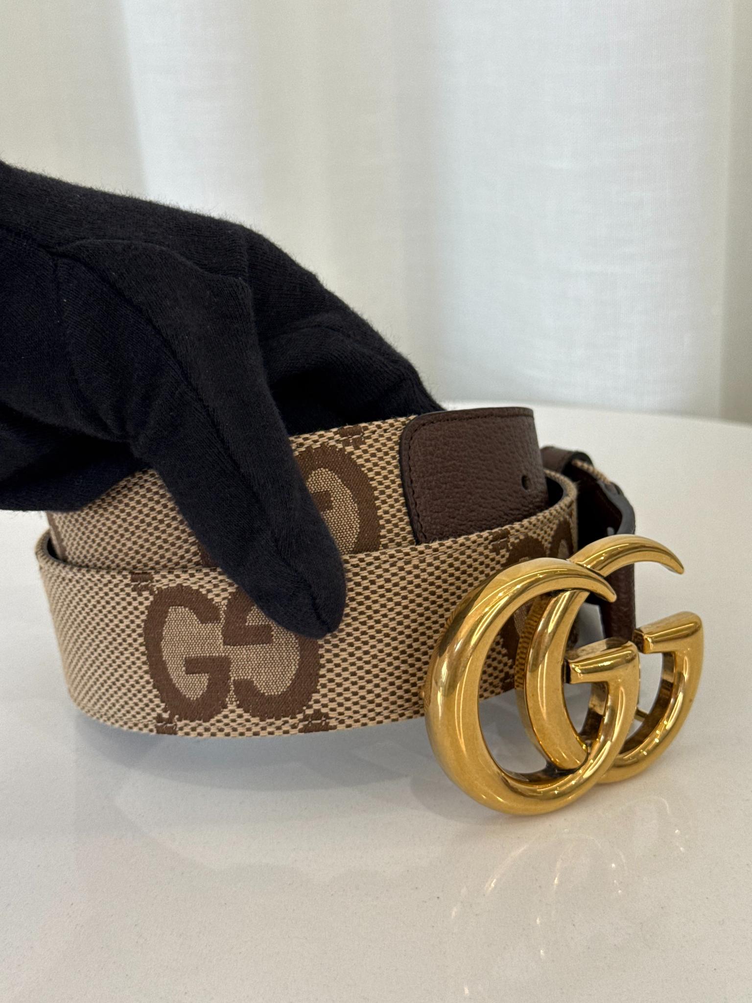 Gucci Jumbo GG Canvas GG Marmont Belt