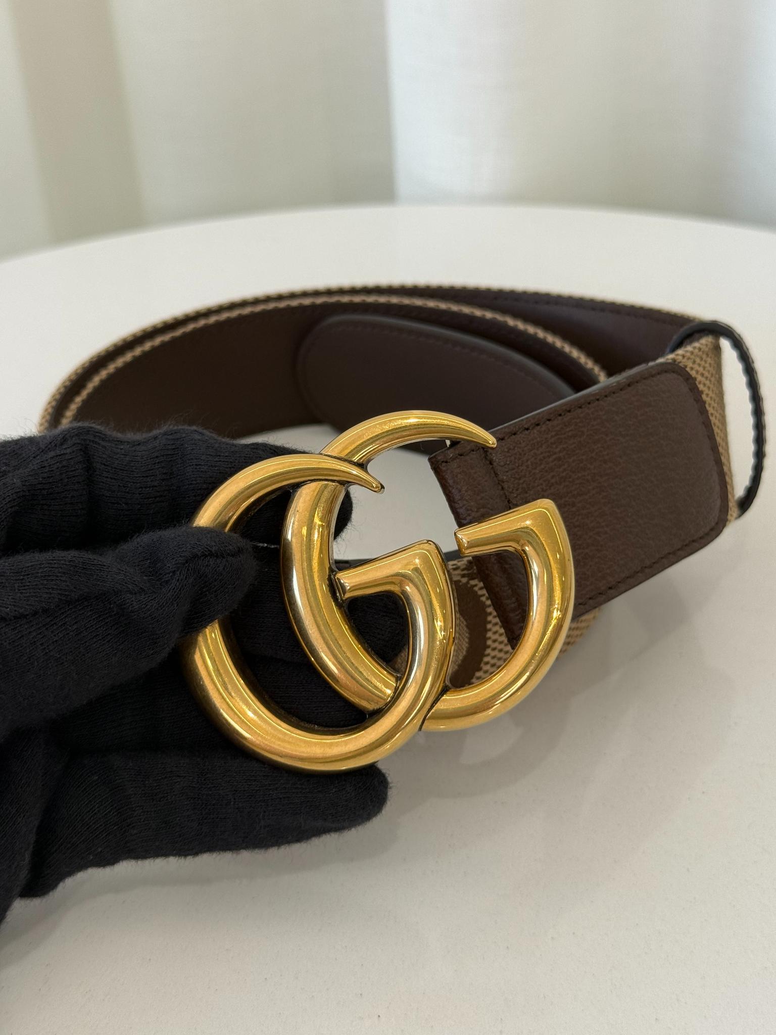 Gucci Jumbo GG Canvas GG Marmont Belt