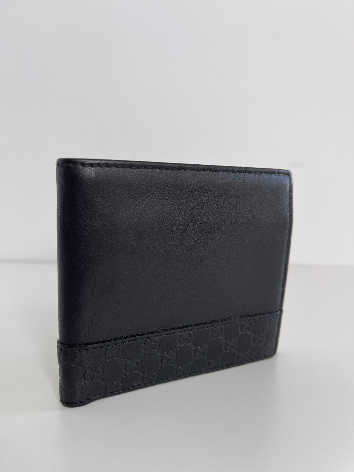 Gucci Microguccissima Trim Bi-Fold Wallet Black