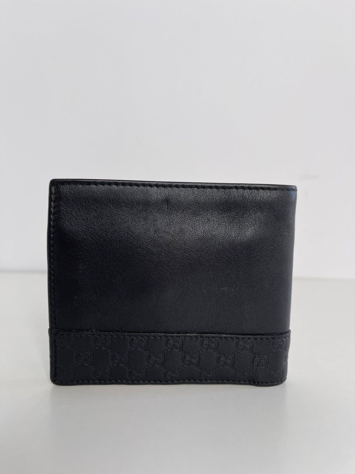 Gucci Microguccissima Trim Bi-Fold Wallet Black