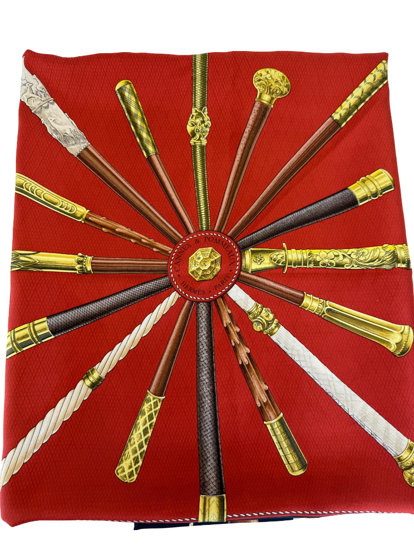 Hermès Cannes et Pommeaux Silk Scarf