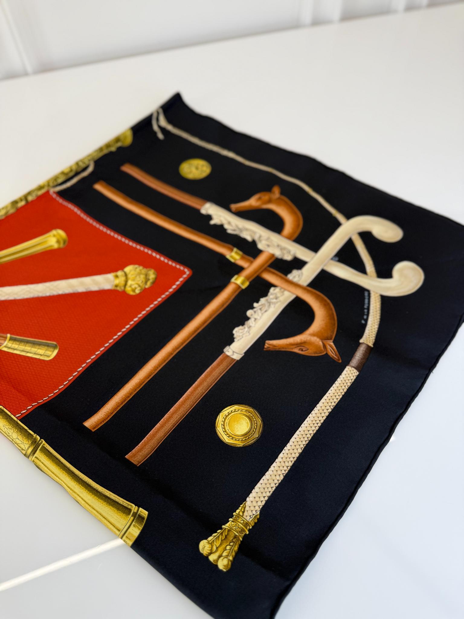 Hermès Cannes et Pommeaux Silk Scarf