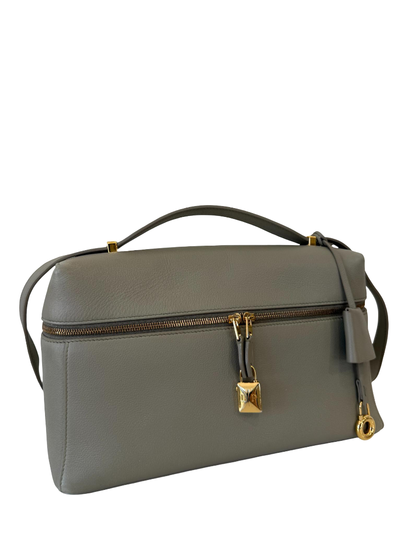 Loro Piana Extra Bag L27 Sage Green Calfskin Leather
