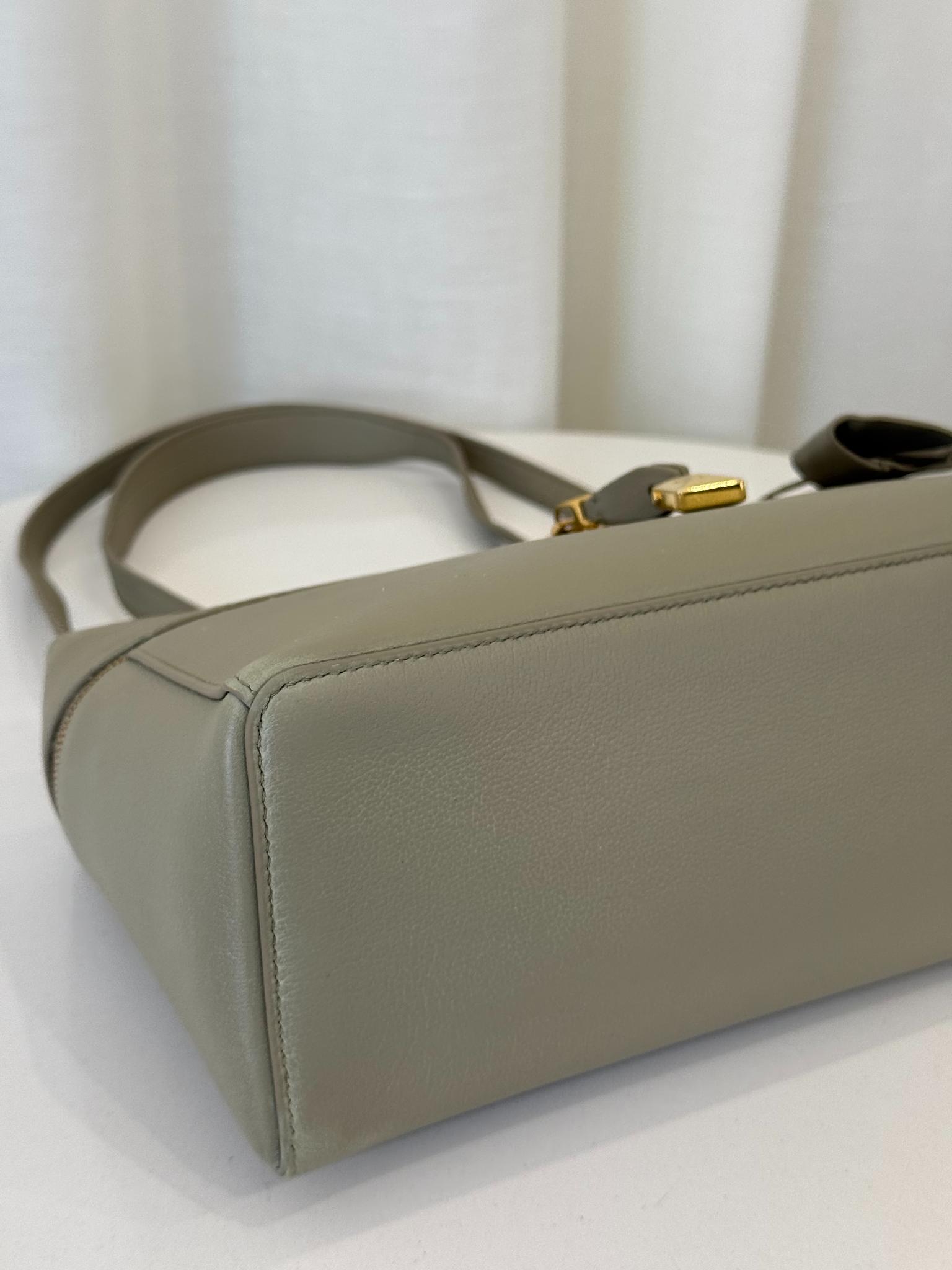 Loro Piana Extra Bag L27 Sage Green Calfskin Leather