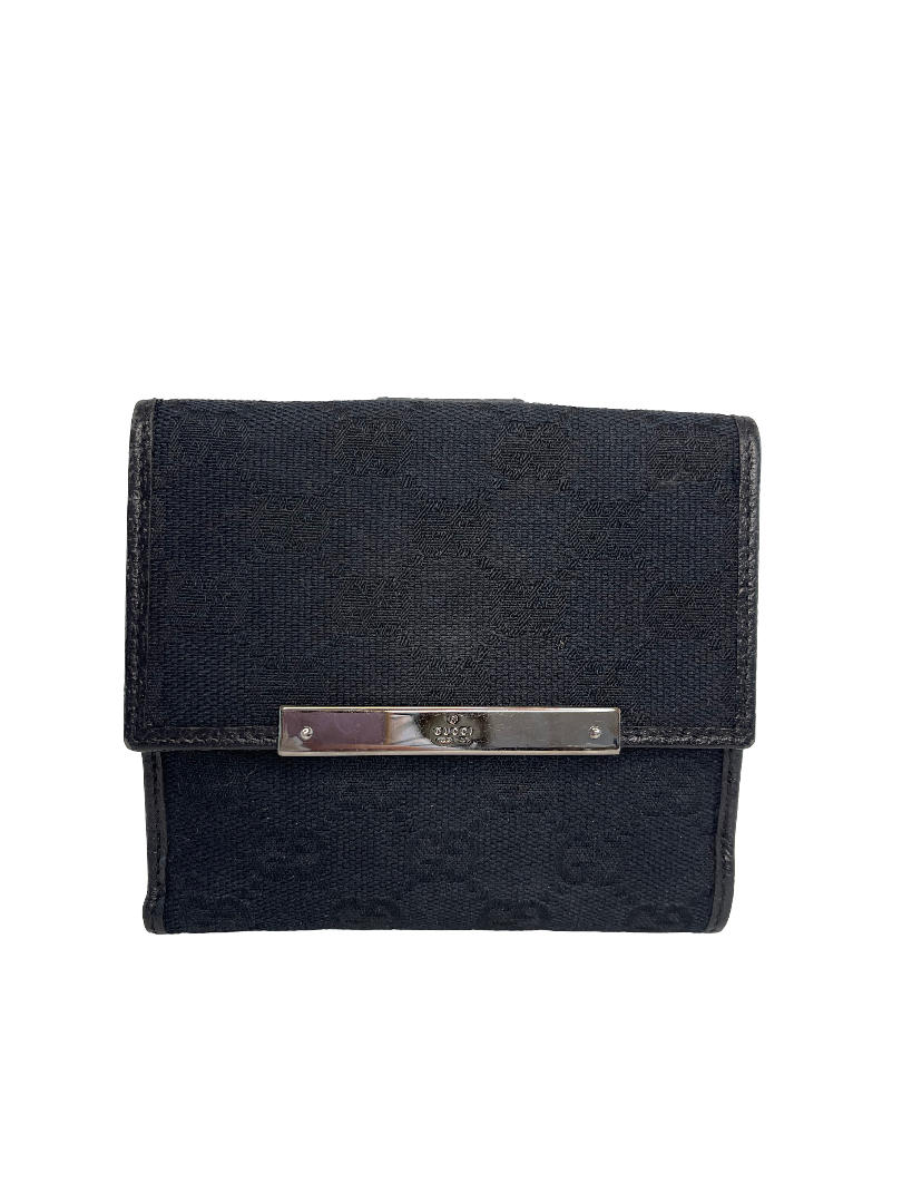 Gucci Black GG Canvas Unisex Wallet