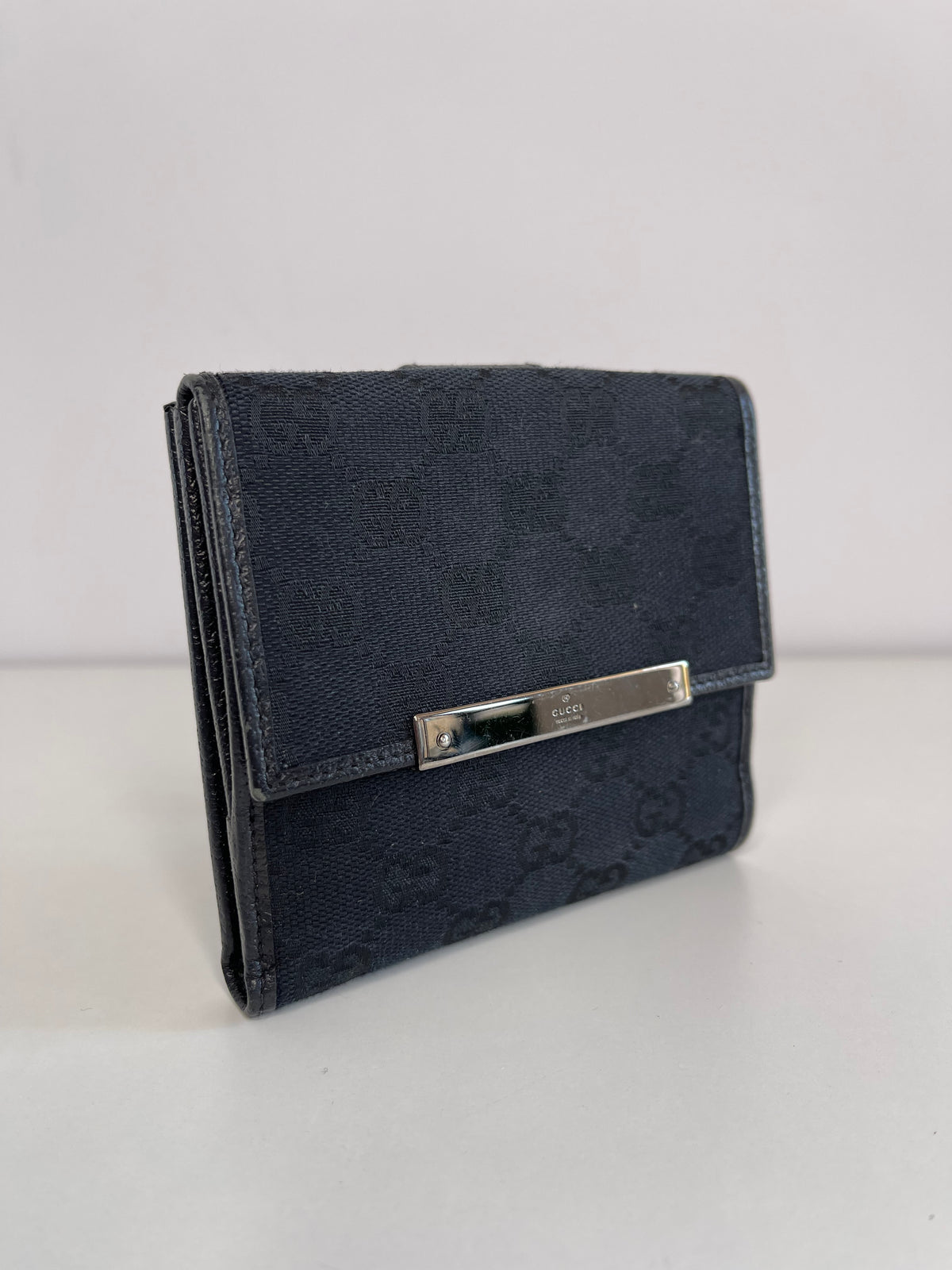 Gucci Black GG Canvas Unisex Wallet