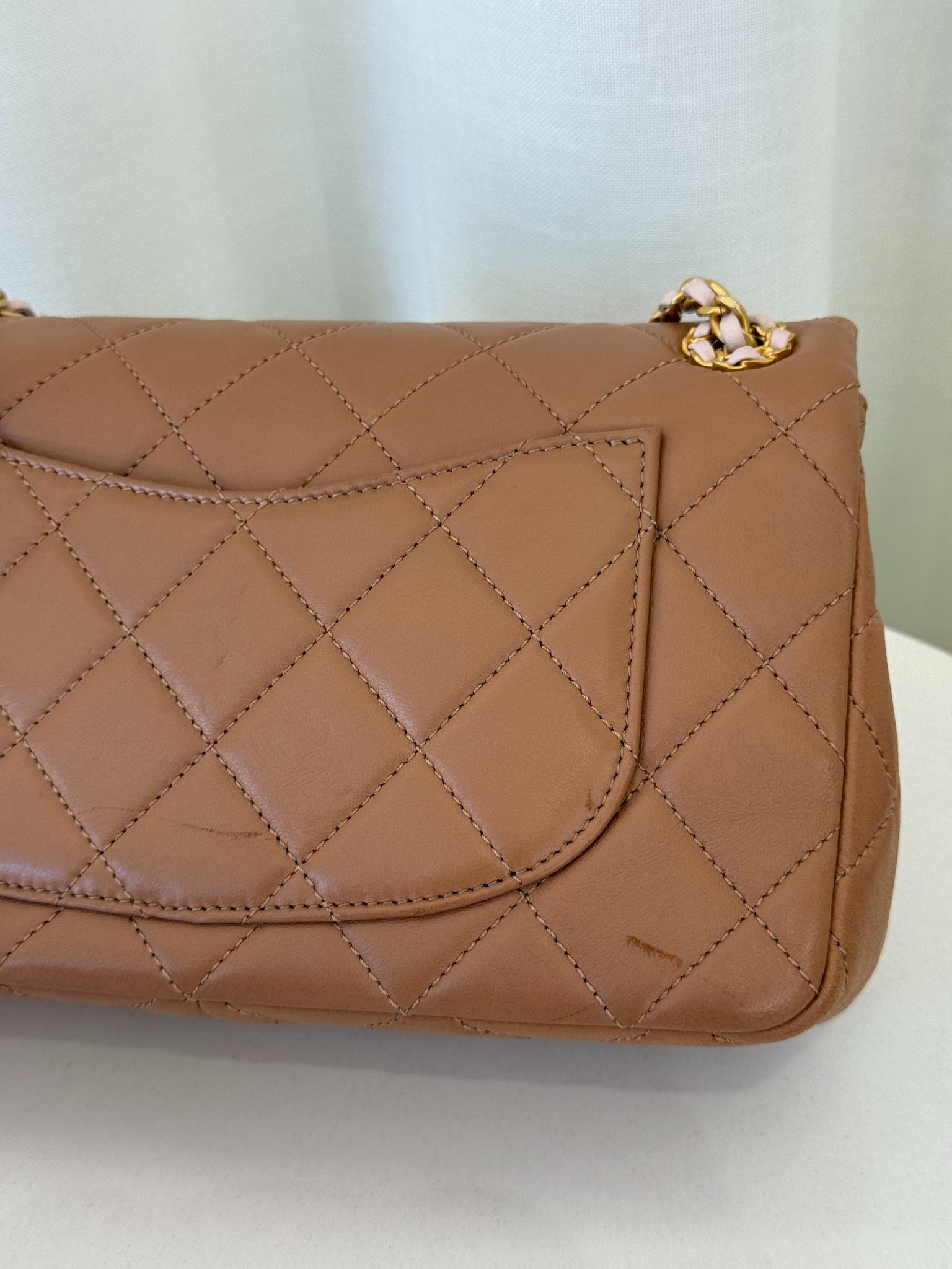 Chanel Coco Mark Lambskin Leather Shoulder Flap Bag