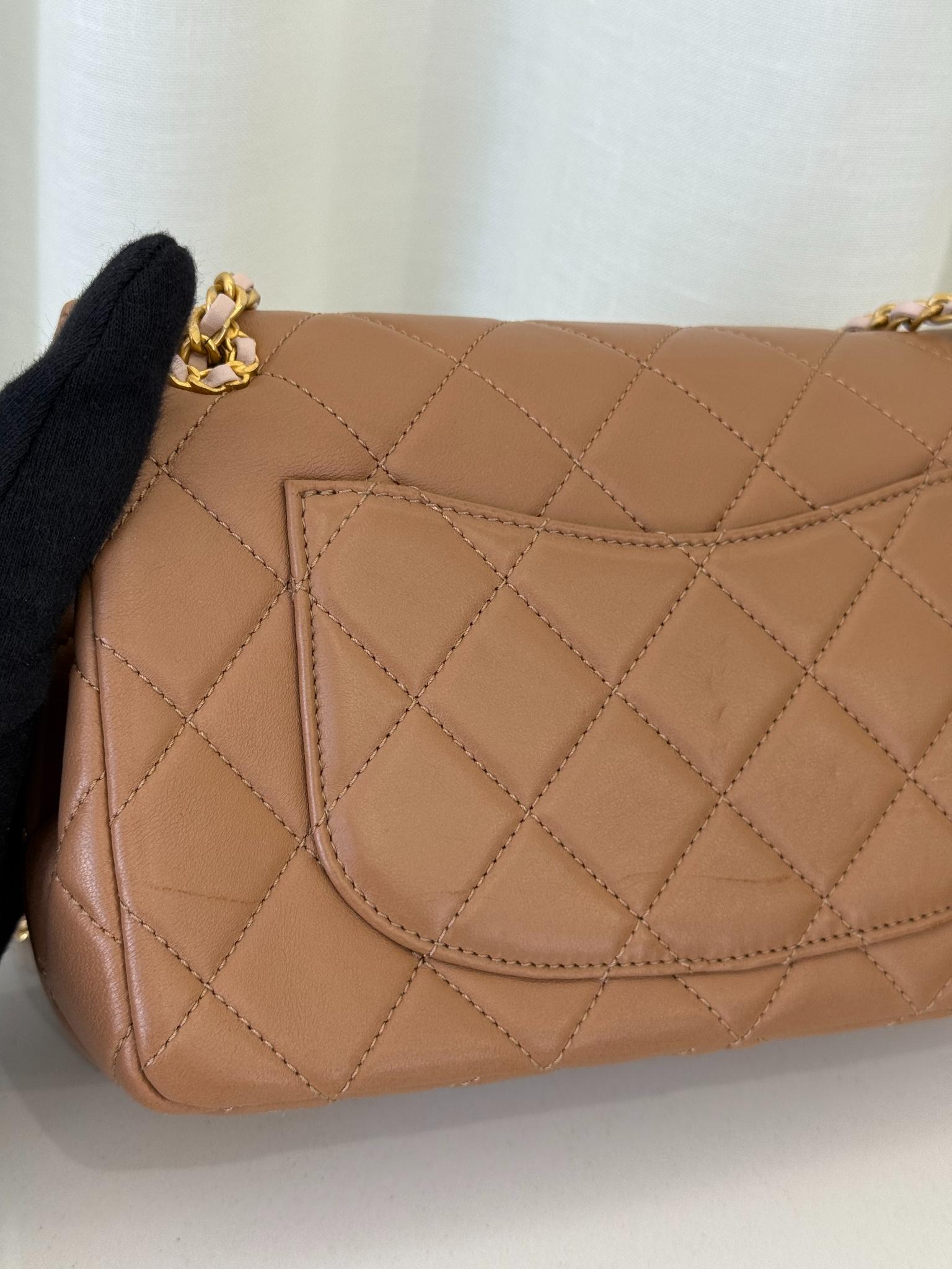 Chanel Coco Mark Lambskin Leather Shoulder Flap Bag