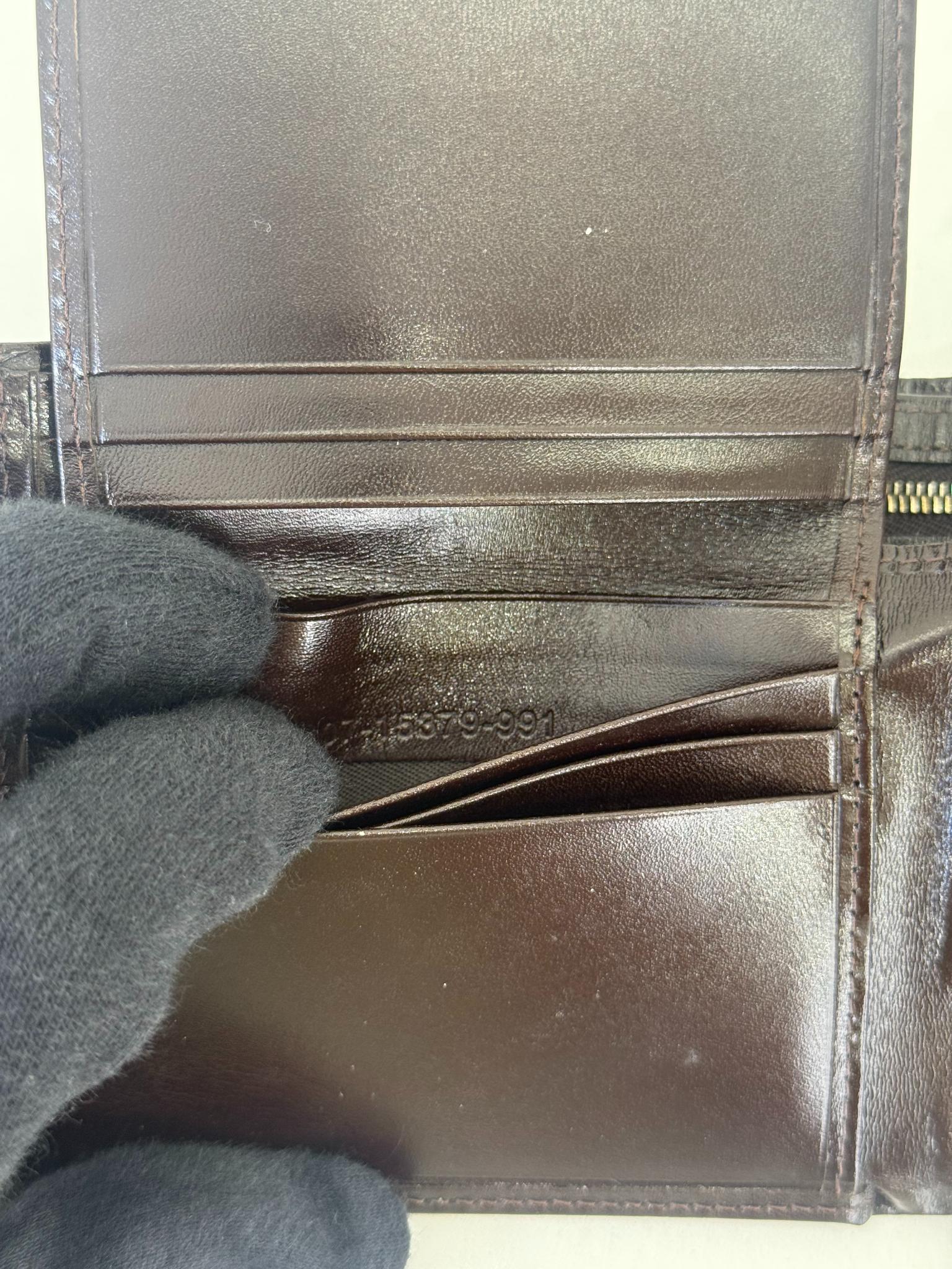 Fendi FF Brown Jacquard Leather Bifold Wallet