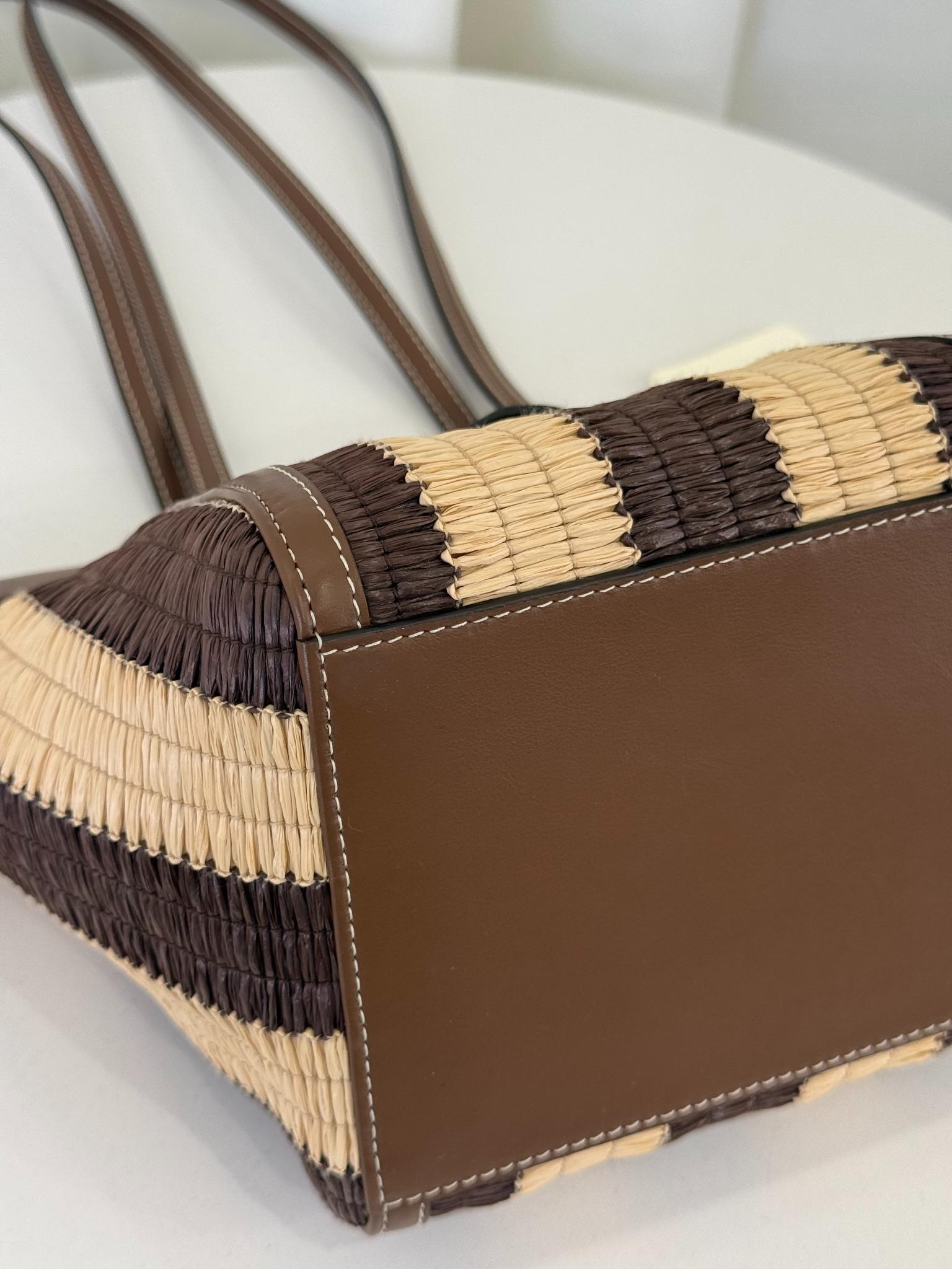 Fendi Origami Mini Raffia Shoulder Bag