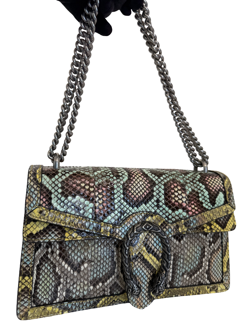 Gucci Snakeskin Multicolor Medium Dionysus Shoulder Bag