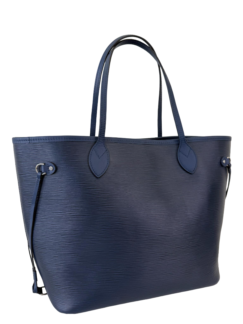 Louis Vuitton Neverfull MM Indigo Blue Epi Leather