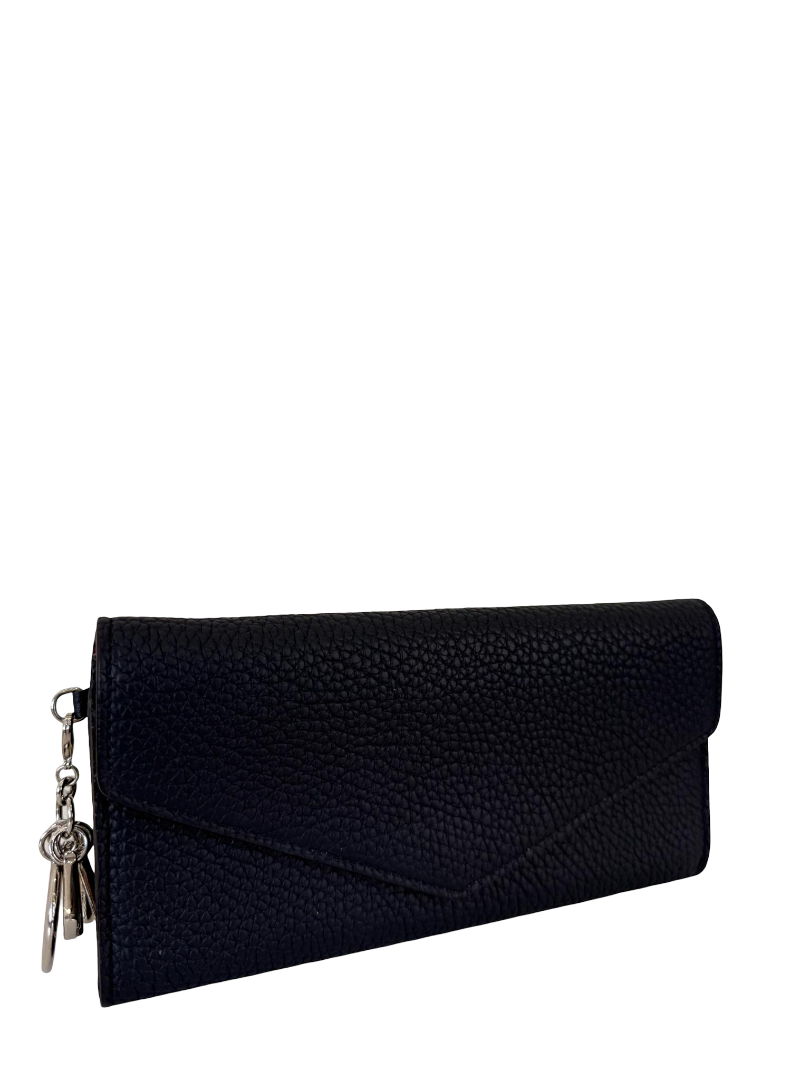 Dior Dark Blue Leather Diorissimo Continental Wallet
