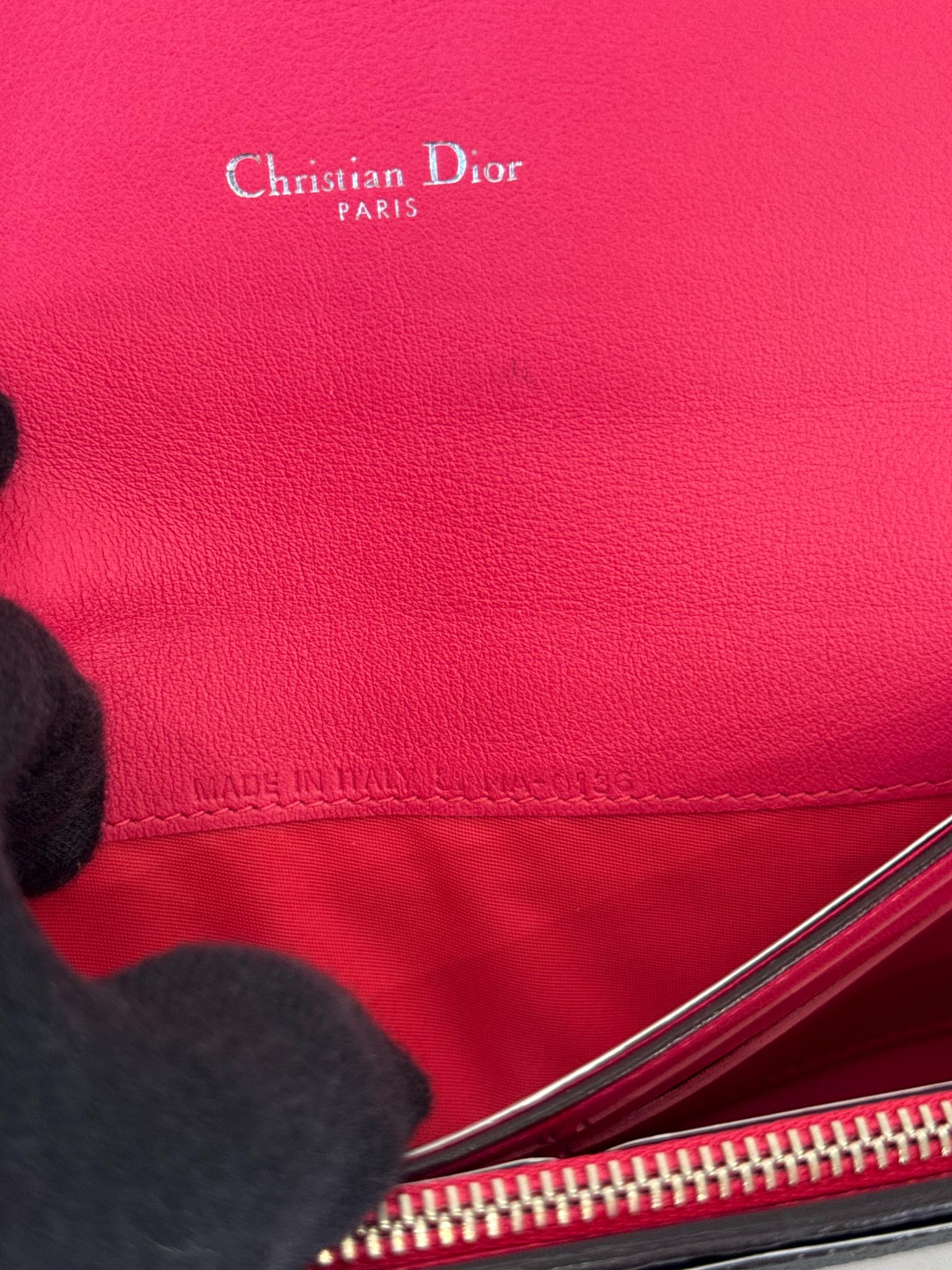 Dior Dark Blue Leather Diorissimo Continental Wallet