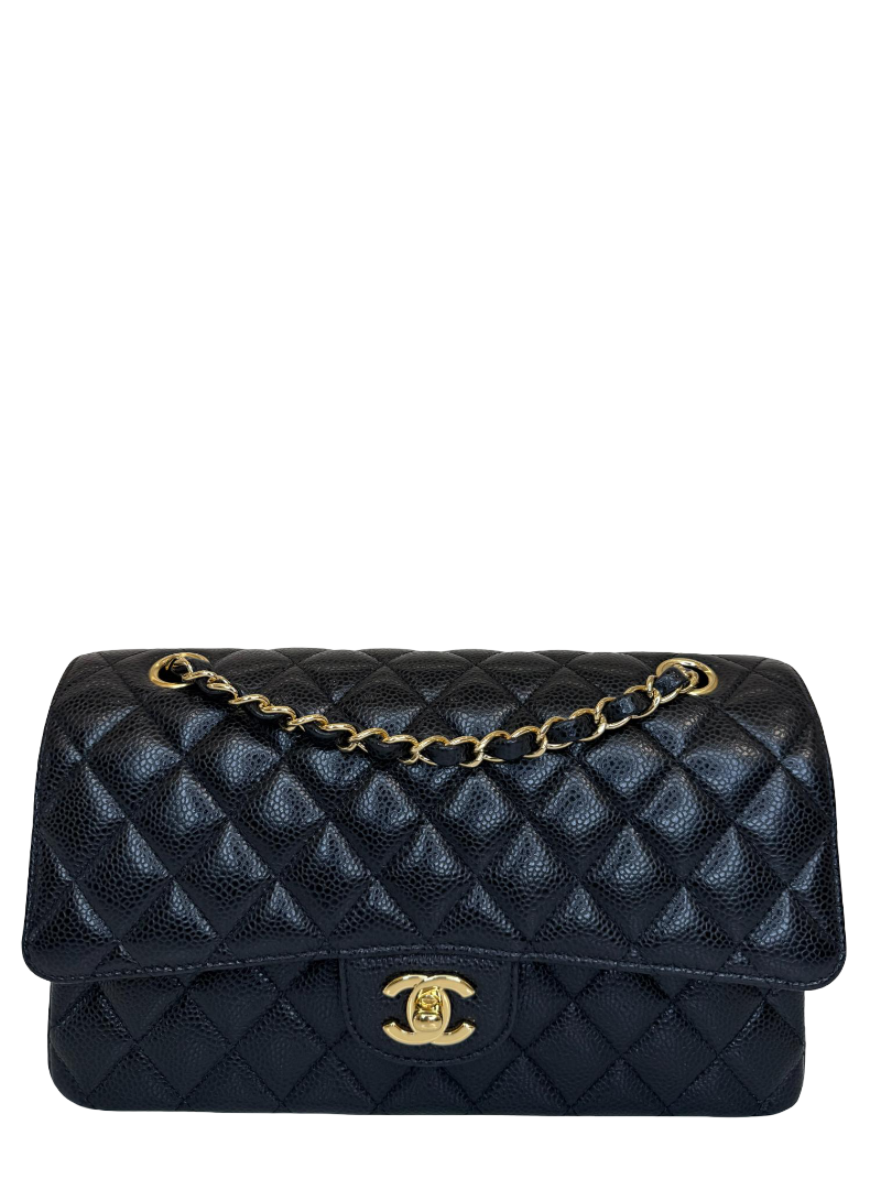 Chanel Medium Classic Double Flap Bag Black Caviar GHW