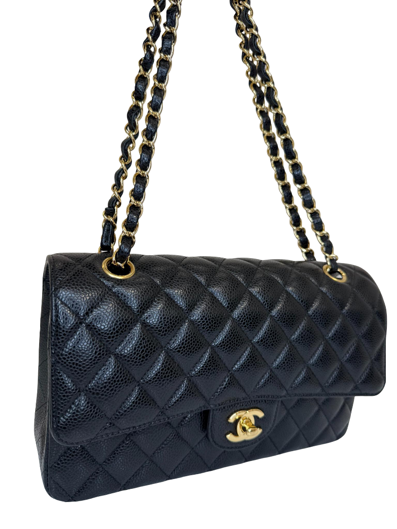 Chanel Medium Classic Double Flap Bag Black Caviar GHW